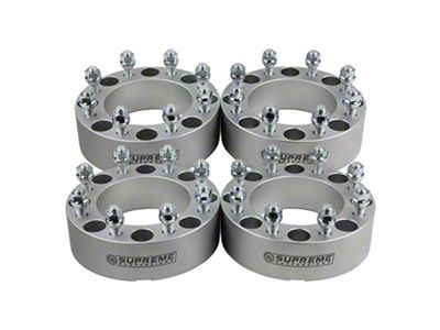 Supreme Suspensions 1.50-Inch Pro Billet Hub Centric Wheel Spacers; Silver; Set of Four (07-10 Sierra 2500 HD)