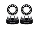 Supreme Suspensions 2-Inch PRO Billet 8 x 165.1mm to 8 x 180mm Wheel Adapters; Black; Set of Four (07-10 Sierra 2500 HD)