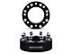 Supreme Suspensions 1.50-Inch PRO Billet 8 x 165.1mm to 8 x 180mm Wheel Adapters; Black; Set of Four (07-10 Sierra 3500 HD)