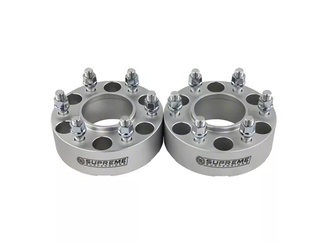 Supreme Suspensions 1.50-Inch Wheel Spacers; Silver (99-24 Silverado 1500)