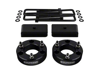 Supreme Suspensions 3-Inch Front / 1.50-Inch Rear Pro Billet Suspension Lift Kit; Black (19-25 Silverado 1500, Excluding Trail Boss & ZR2)