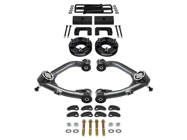 Supreme Suspensions 3.50-Inch Front / 1-Inch Rear Pro Billet Suspension Lift Kit (07-24 Silverado 1500 w/ Stock Cast Steel or Aluminum Control Arms, Excluding Trail Boss & ZR2)