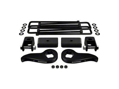 Supreme Suspensions 1 to 3-Inch Front / 1.50-Inch Rear Pro Suspension Lift Kit with Shock Extenders (20-25 4WD Silverado 3500 HD)