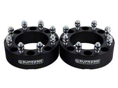 Supreme Suspensions 1.50-Inch Pro Billet Hub Centric Wheel Spacers; Black; Set of Two (11-24 F-250 Super Duty)