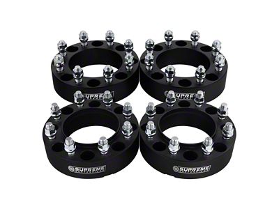 Supreme Suspensions 1.50-Inch Pro Billet Hub Centric Wheel Spacers; Black; Set of Four (05-25 F-250 Super Duty)