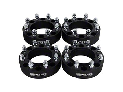 Supreme Suspensions 1.50-Inch Pro Billet Hub Centric Wheel Spacers; Black; Set of Four (11-24 F-250 Super Duty)