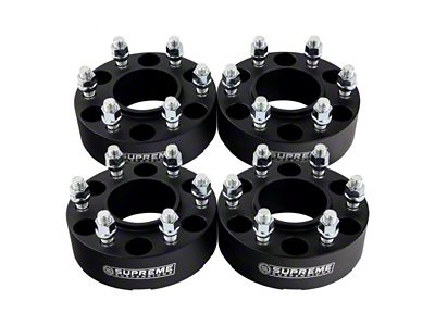 Supreme Suspensions 1.50-Inch Pro Billet Hub Centric Wheel Spacers; Black; Set of Four (07-20 Tahoe)