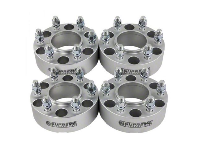 Supreme Suspensions 1.50-Inch Pro Billet Hub Centric Wheel Spacers; Silver; Set of Four (07-20 Tahoe)