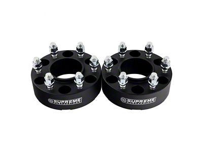 Supreme Suspensions 1.50-Inch Pro Billet Hub Centric Wheel Spacers; Black; Set of Four (07-20 Yukon)