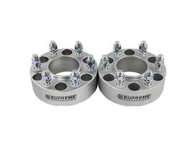 Supreme Suspensions 2-Inch Pro Billet Hub Centric Wheel Spacers; Silver; Set of Two (07-20 Yukon)