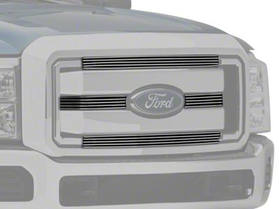 T-REX Grilles Billet Series 4-Piece Upper Overlay Grilles; Polished (11-16 F-350 Super Duty)