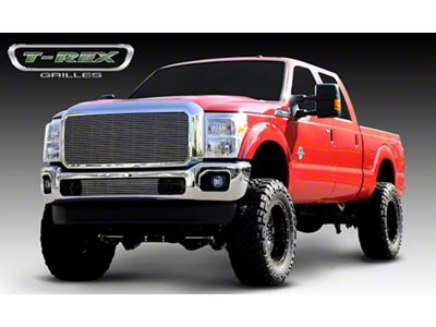 T-REX Grilles Billet Series Upper Grille Insert; Polished (11-16 F-350 Super Duty)