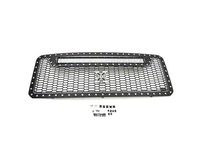 T-REX Grilles Laser Torch Series Upper Grille Insert with 30-Inch LED Light Bar; Black (11-16 F-350 Super Duty)