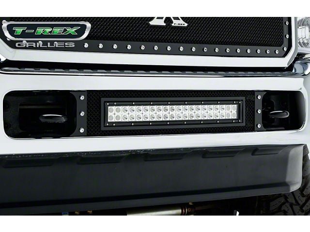 T-REX Grilles Torch Series Lower Grille with 20-Inch LED Light Bar; Black (11-16 F-350 Super Duty)