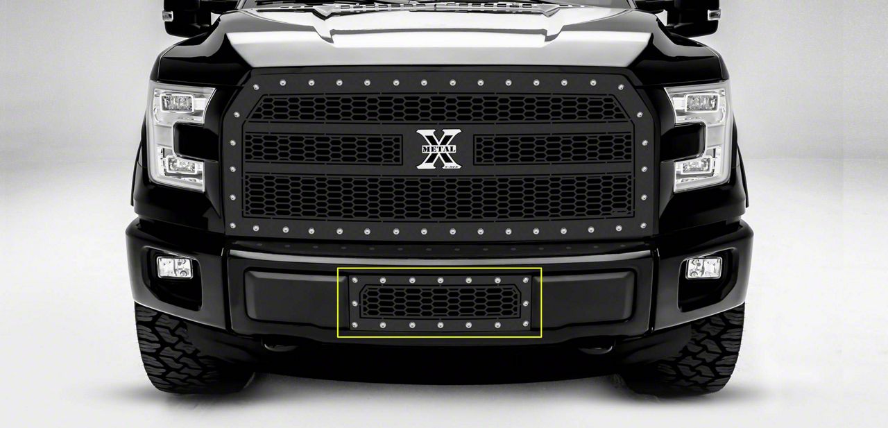 T-REX Grilles Laser X Series Lower Bumper Grille Insert; Black (15-17 2.7L/3.5L EcoBoost F-150, Excluding Raptor)