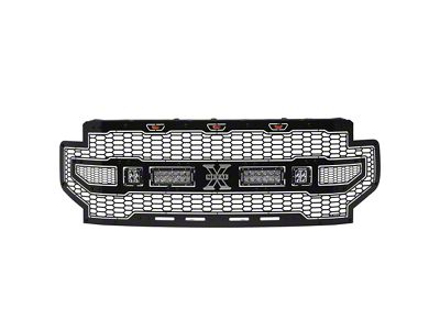 T-REX Grilles Stealth Laser Torch Series Upper Replacement Grille with LED Lights; Black (20-22 F-350 Super Duty)