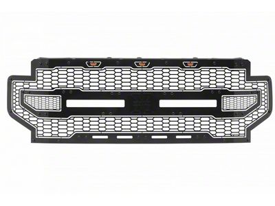 T-REX Grilles Stealth Laser X Series Upper Replacement Grille; Black (20-22 F-350 Super Duty)