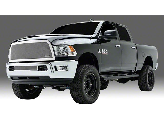 T-REX Grilles Upper Class Series Mesh Upper Replacement Grille; Polished (13-18 RAM 3500)