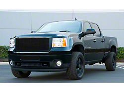 T-REX Grilles Billet Series Upper Overlay Grille; Black (07-13 Sierra 1500)