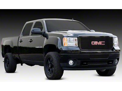 T-REX Grilles Billet Series Upper Overlay Grille; Black (11-14 Sierra 2500 HD, Excluding Denali)