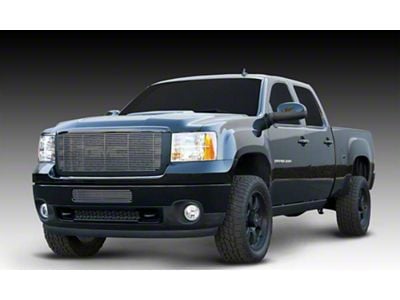 T-REX Grilles Billet Series Upper Grille Insert; Polished (11-14 Sierra 3500 HD, Excluding Denali)