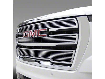 T-REX Grilles Billet Series Upper Overlay Grilles; Black (21-24 Yukon w/o Forward Facing Camera, Excluding Denali)