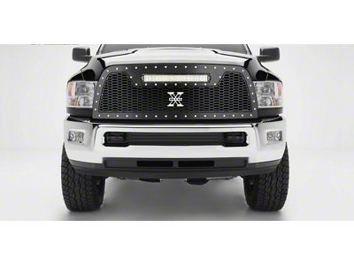 T-REX Grilles Laser Torch Upper Replacement Grille with 20-Inch LED Light Bar; Black (13-18 RAM 2500, Excluding Power Wagon)