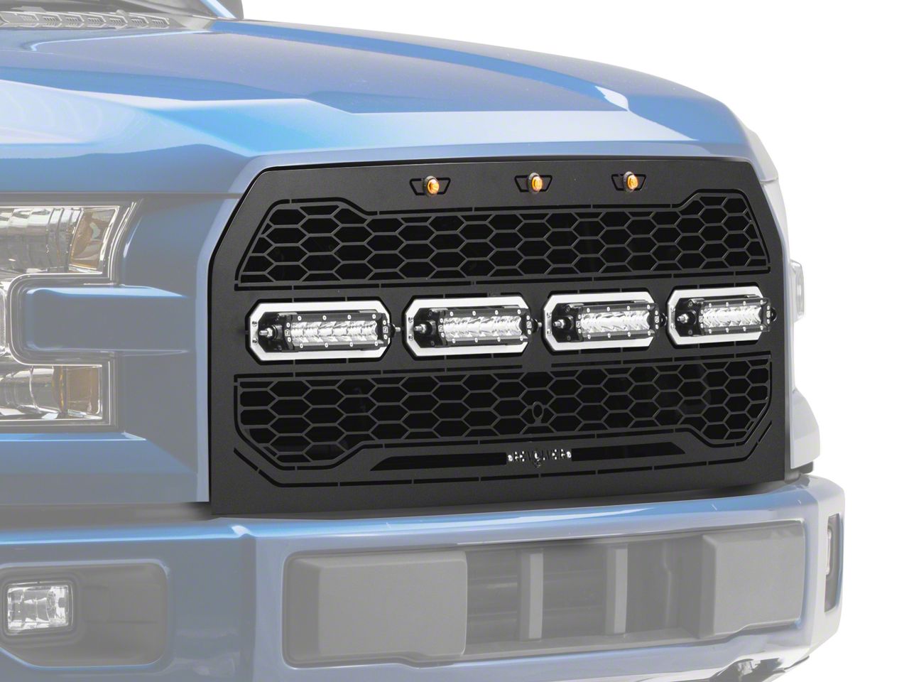 T-REX Grilles Revolver Series LED Upper Replacement Grille with Running Lights (15-17 F-150, Excluding Raptor)