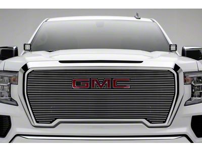 T-REX Grilles Billet Series Upper Grille Insert with Logo Plate; Polished (19-21 Sierra 1500)