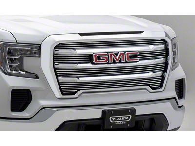 T-REX Grilles Billet Series Upper Overlay Grilles; Polished (19-21 Sierra 1500)