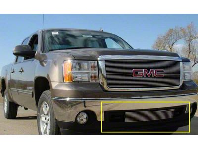 T-REX Grilles Billet Series Lower Air Dam Bumper Grille Insert; Polished (07-10 Sierra 2500 HD)