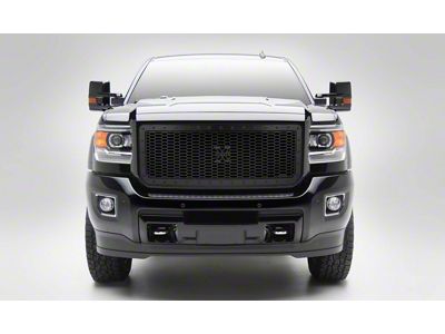 T-REX Grilles Stealth Laser X-Metal Series Upper Grille Insert; Black (15-19 Sierra 2500 HD)