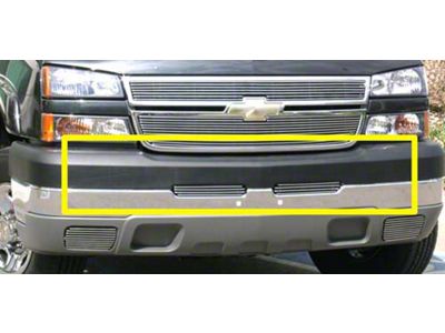 T-REX Grilles Billet Series Lower Bumper Grille Insert; Polished (03-06 Silverado 1500)