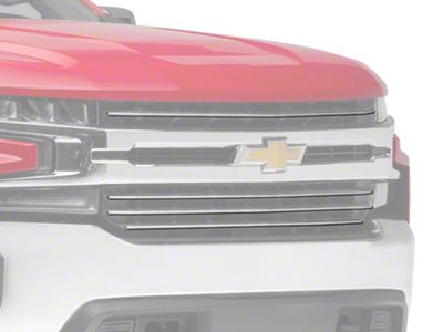 T-REX Grilles Billet Series Upper Overlay Grille; Brushed (19-21 Silverado 1500)