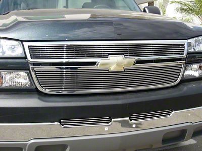 T-REX Grilles Billet Series Upper Overlay Grilles; Polished (2006 Silverado 1500)