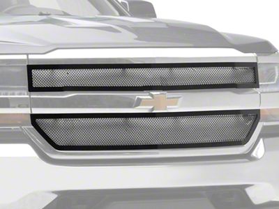 T-REX Grilles Upper Class Series Mesh Upper Grille Inserts; Black (16-18 Silverado 1500)