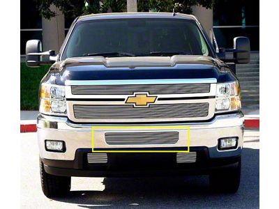 T-REX Grilles Billet Series Lower Bumper Grille Insert; Top Bumper Opening; Polished (11-14 Silverado 2500 HD)