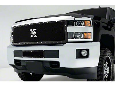 T-REX Grilles X-Metal Series Upper Replacement Grille; Black (15-19 Silverado 2500 HD)