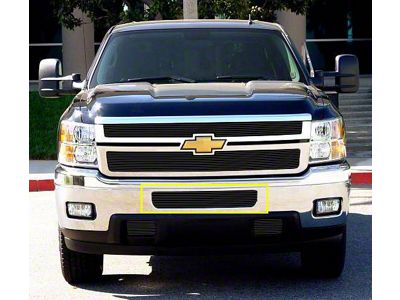 T-REX Grilles Billet Series Lower Bumper Grille Insert; Top Bumper Opening; Black (11-14 Silverado 3500 HD)