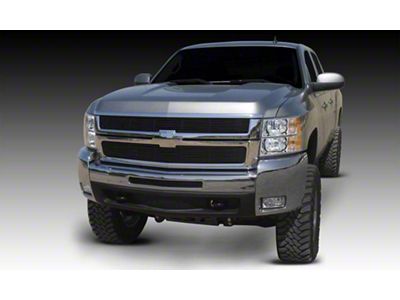 T-REX Grilles Billet Series Upper Overlay Grilles; Black (07-10 Silverado 3500 HD)