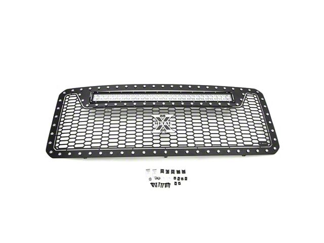 T-REX Grilles Laser Torch Series Upper Grille Insert with 30-Inch LED Light Bar; Black (11-16 F-250 Super Duty)