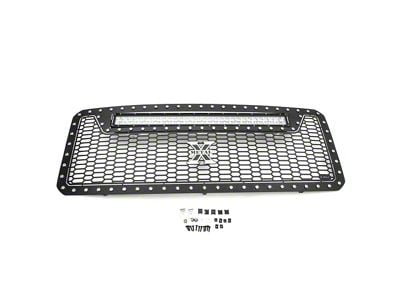 T-REX Grilles Laser Torch Series Upper Grille Insert with 30-Inch LED Light Bar; Black (11-16 F-250 Super Duty)