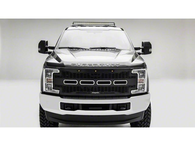 T-REX Grilles Revolver Series Upper Replacement Grille with Running Lights; Black (17-19 F-250 Super Duty)