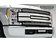 T-REX Grilles Torch AL Series Upper Replacement Grille with 30-Inch LED Light Bar; Black/Brushed (17-19 F-250 Super Duty)