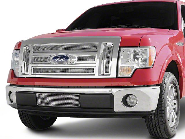 T-REX Grilles Upper Class Series 6-Piece Upper Overlay Grille; Polished (09-12 F-150 Lariat, King Ranch)