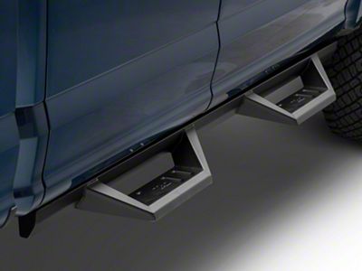 4-Inch Drop Sniper Running Boards; Textured Black (17-24 F-250 Super Duty SuperCrew)