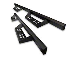 4-Inch Drop Sniper Running Boards; Textured Black (17-24 F-350 Super Duty SuperCrew)