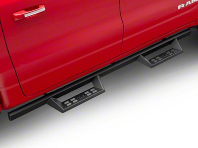 4-Inch Drop Sniper Running Boards; Textured Black (19-24 RAM 1500 Crew Cab)