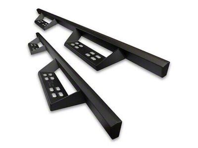 4-Inch Drop Sniper Running Boards; Textured Black (07-19 Sierra 2500 HD Extended Cab/Double Cab)