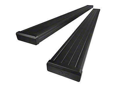 Black Flat Louver Running Boards For 2020-2026 GMC Sierra 2500/3500HD Crew Cab